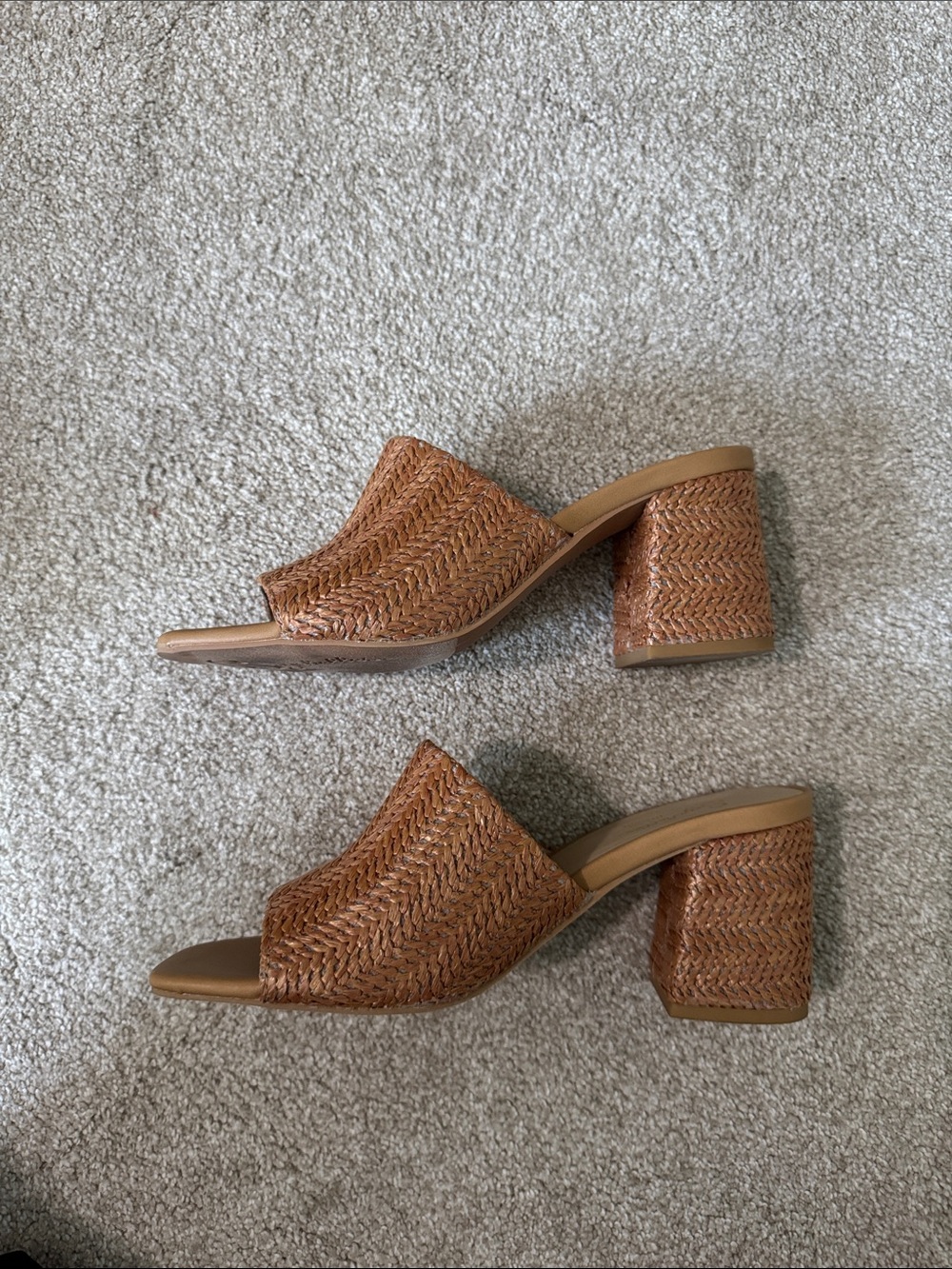 Seychelles Tan Raffia Wedge Sandals - Picture 4 of 5